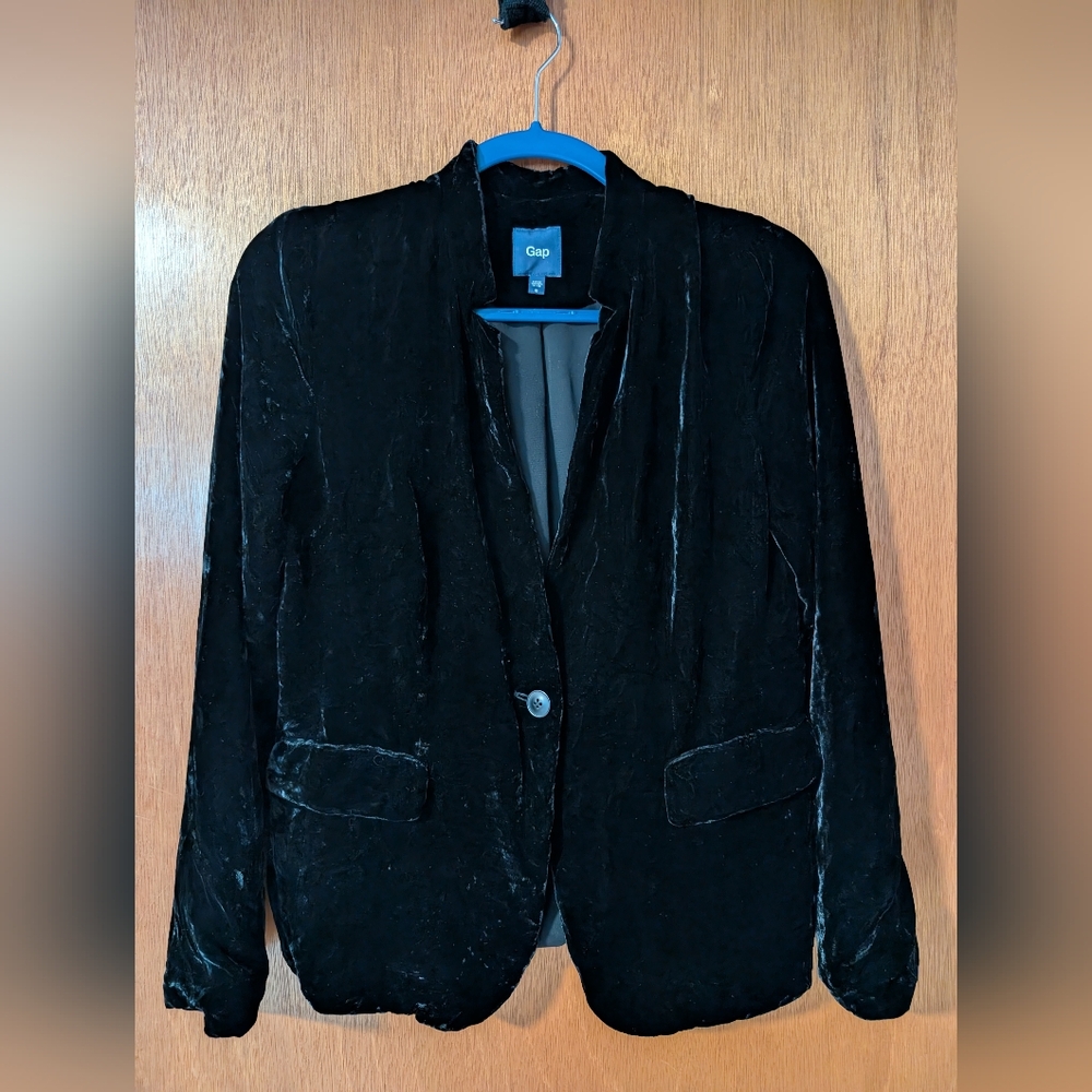 GAP Black Velvet Blazer